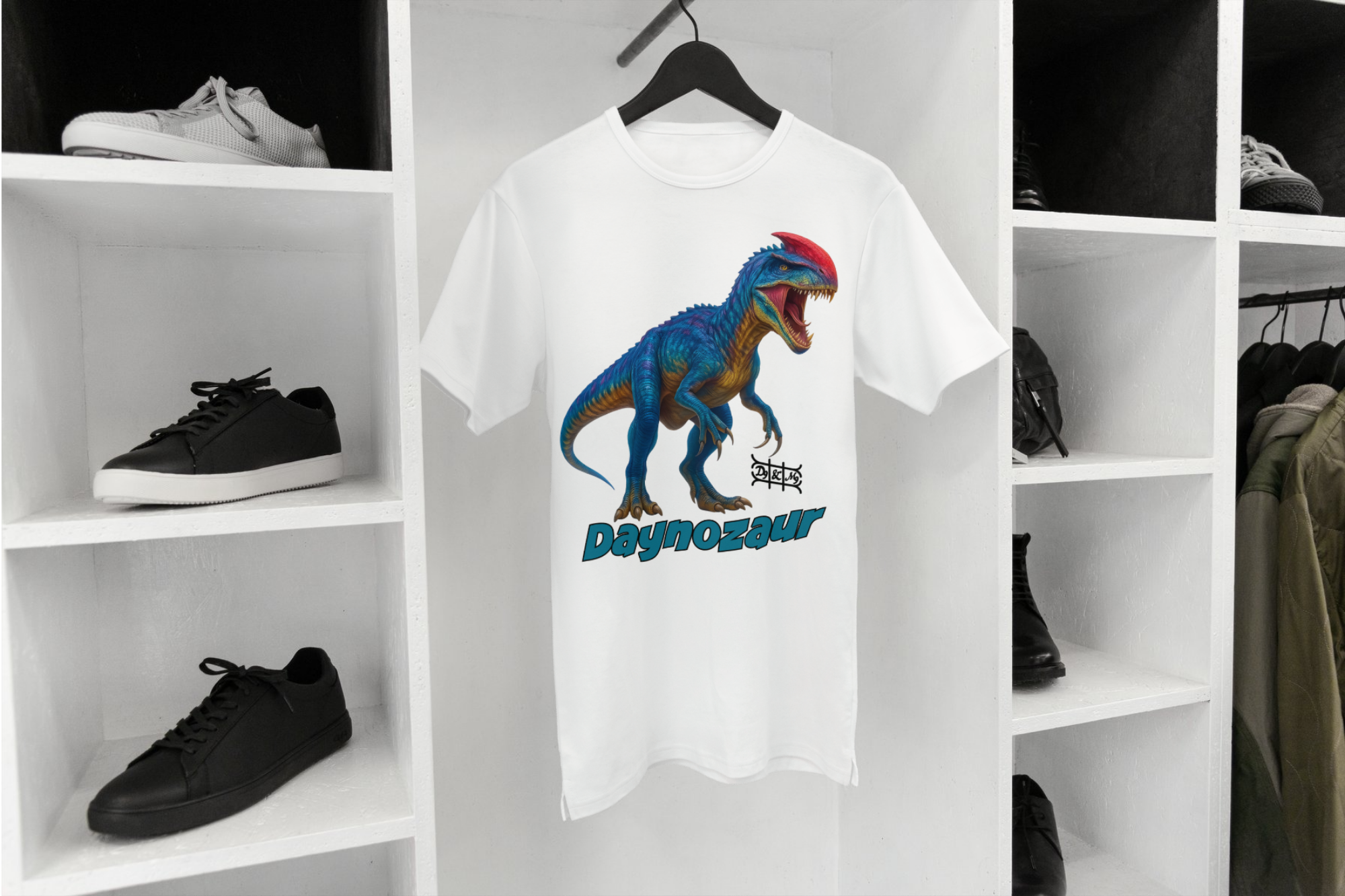 Daynozaur Kinder T-Shirt Lila | Dino Print Design