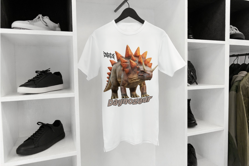 Daynozaur Stegosaurus Kinder T-Shirt | Dino Print Design