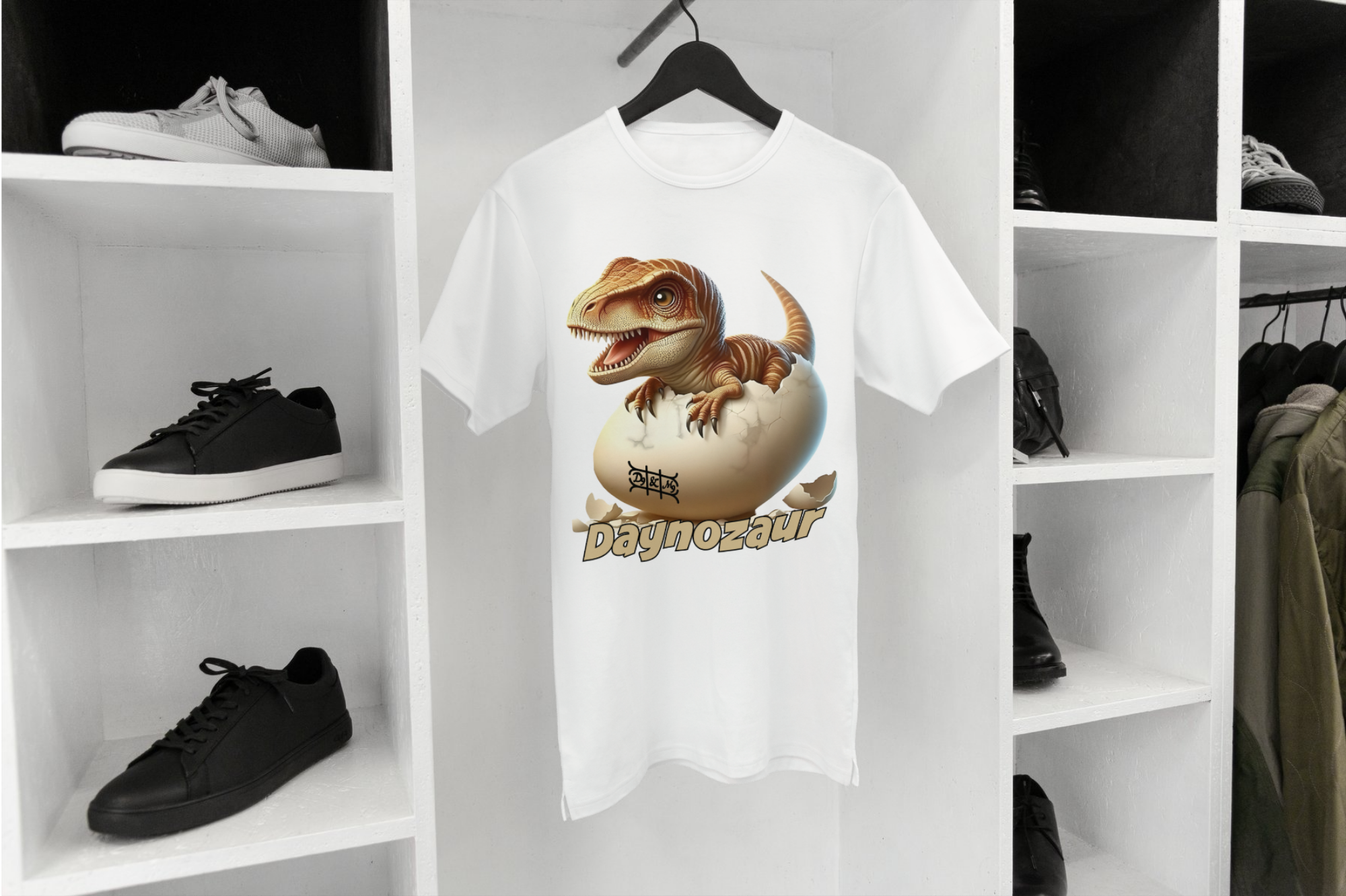 Daynozaur Baby Kinder T-Shirt | Dino Ei Print Design