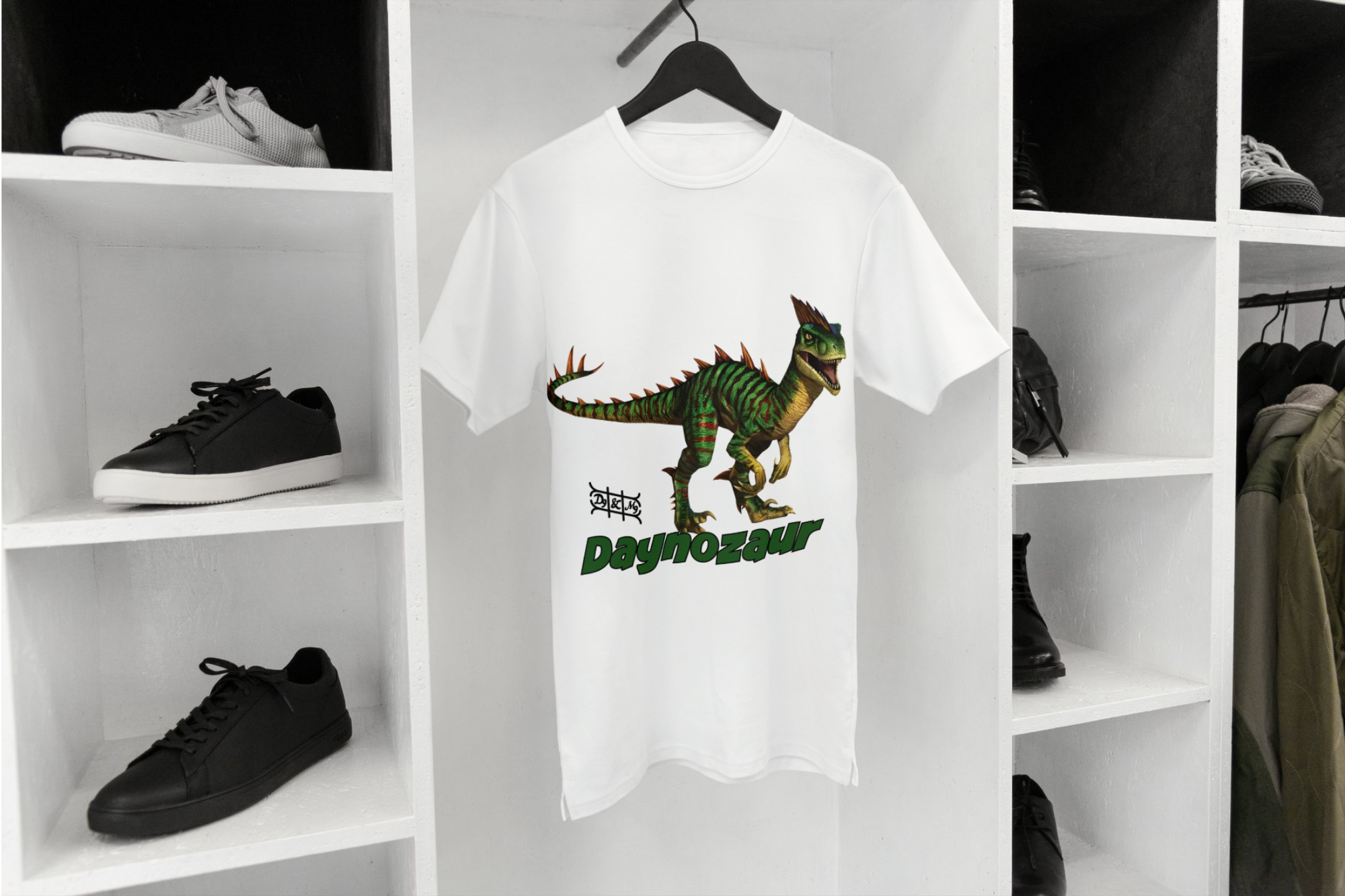 Daynozaur Raptor Kinder T-Shirt | Dino Print Design