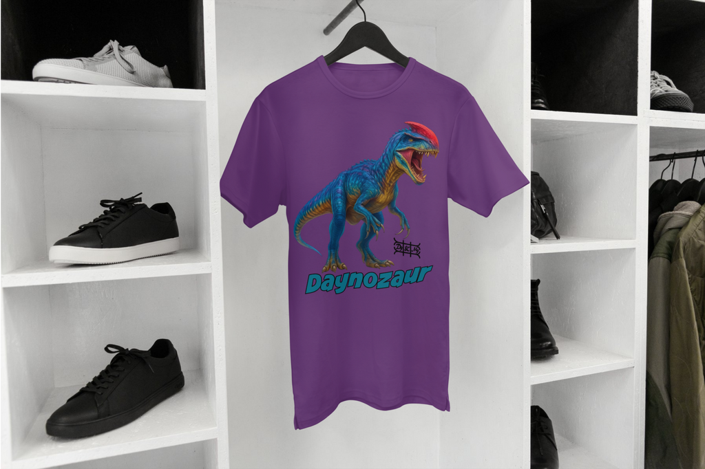 Daynozaur Kinder T-Shirt Lila | Dino Print Design