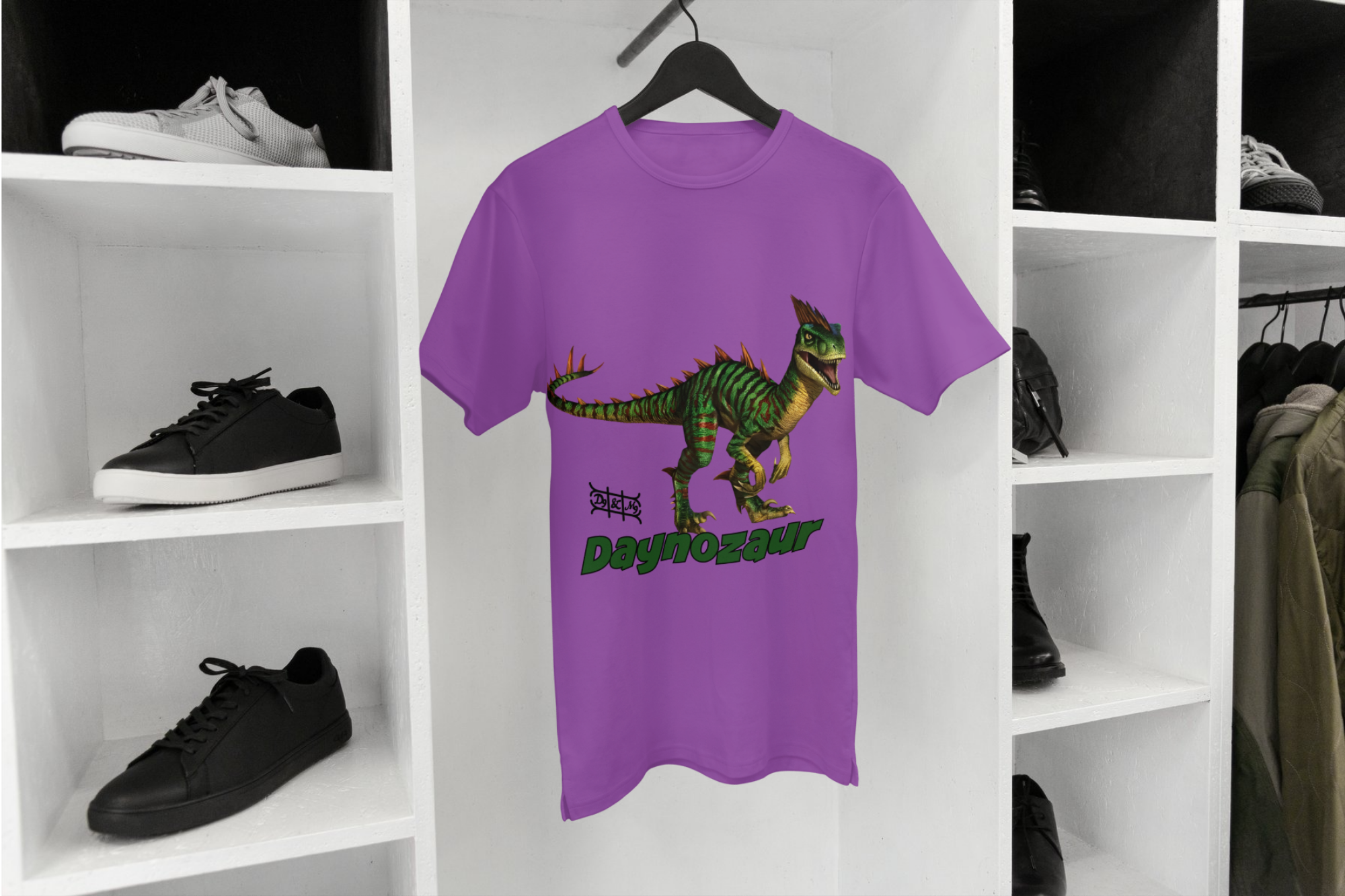 Daynozaur Raptor Kinder T-Shirt | Dino Print Design