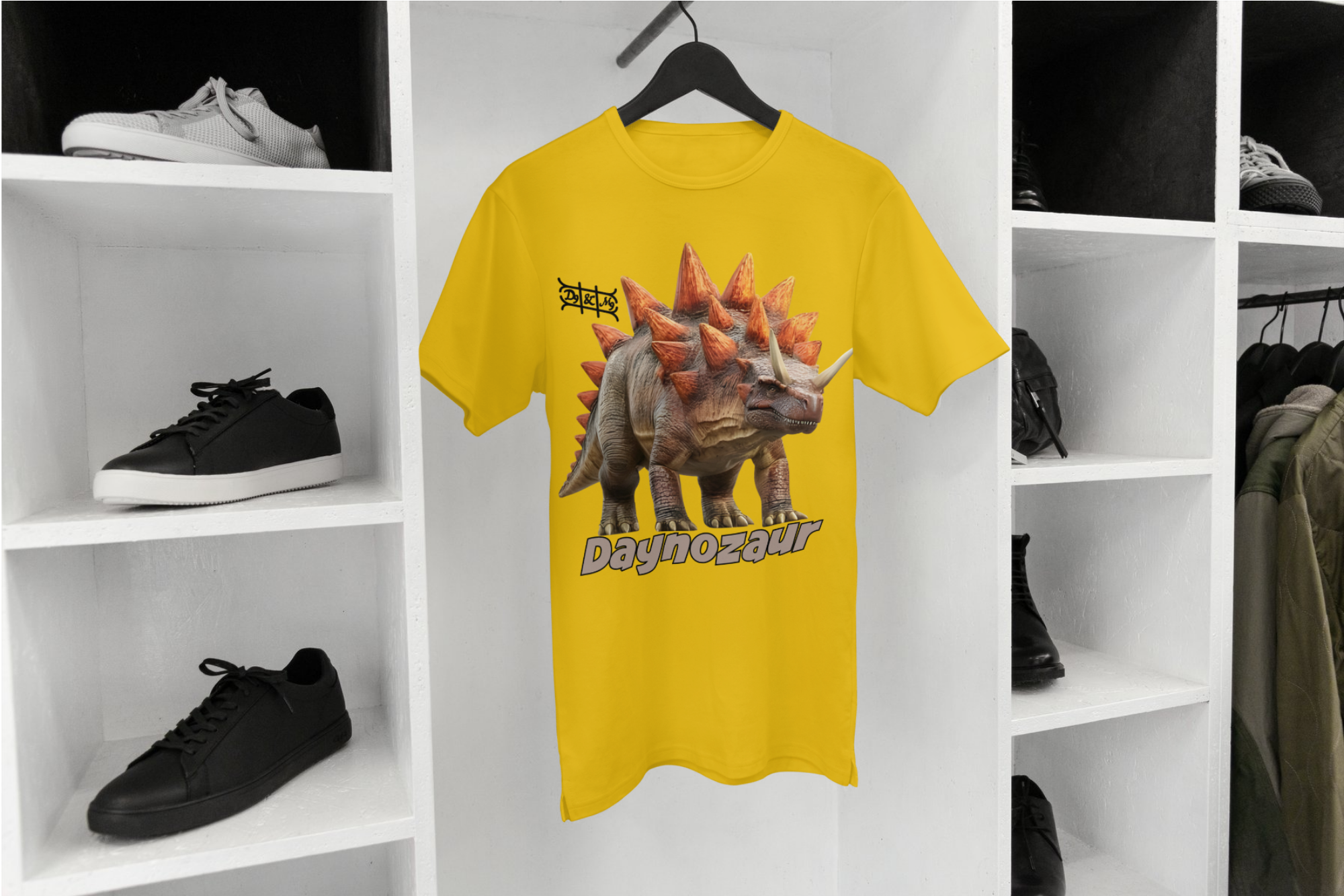 Daynozaur Stegosaurus Kinder T-Shirt | Dino Print Design