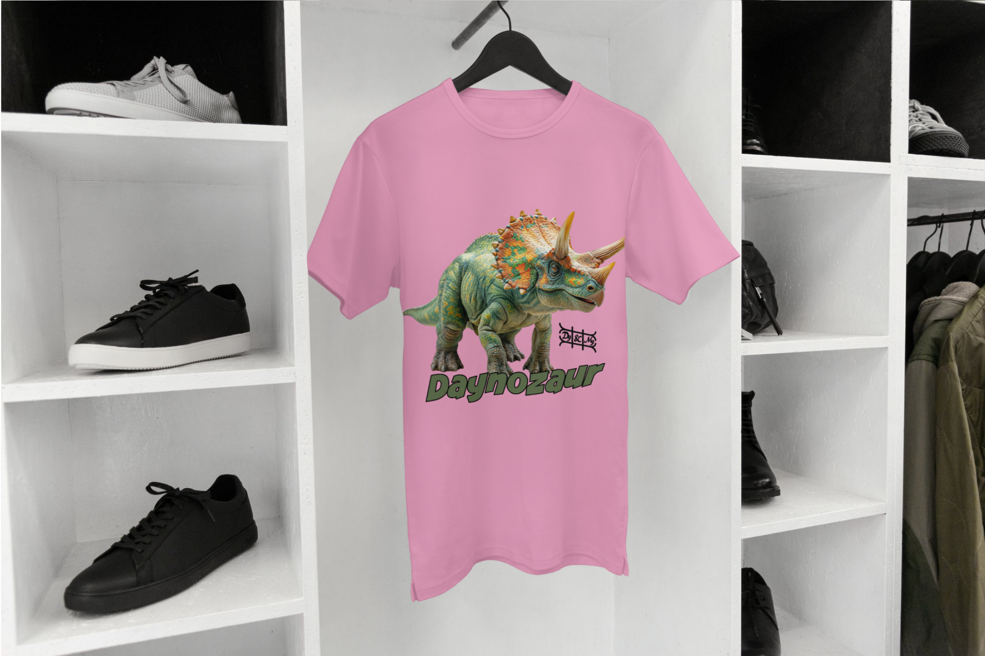 Daynozaur Triceratops Kinder T-Shirt | Dino Print Design