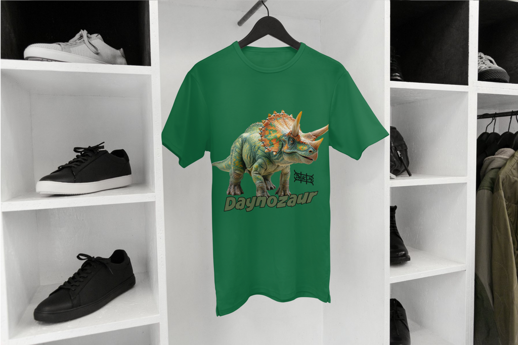 Daynozaur Triceratops Kinder T-Shirt | Dino Print Design