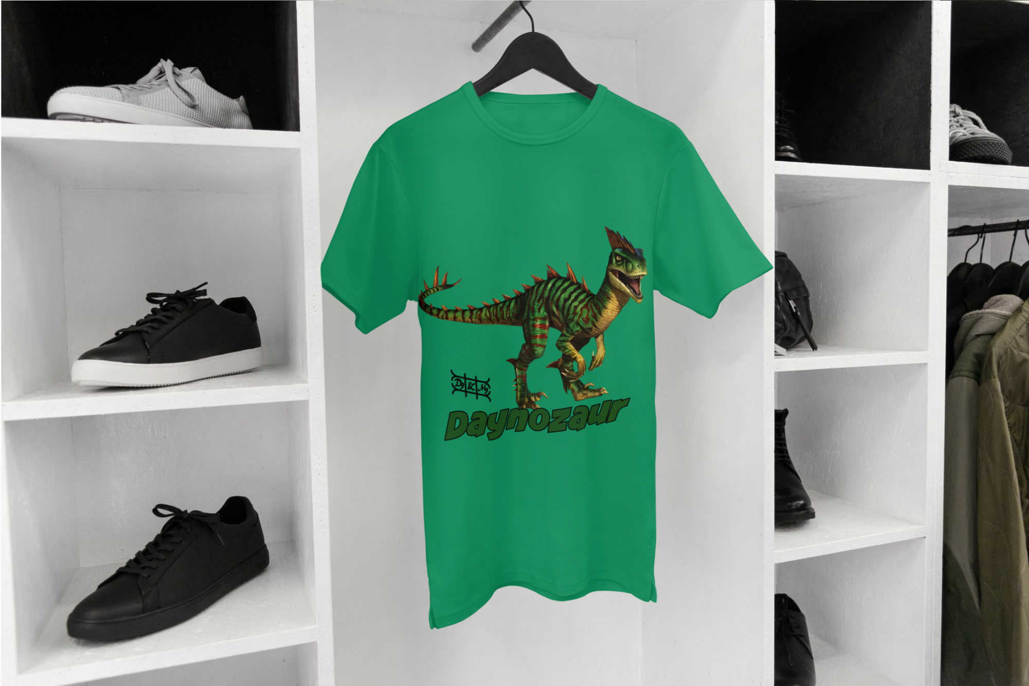 Daynozaur Raptor Kinder T-Shirt | Dino Print Design