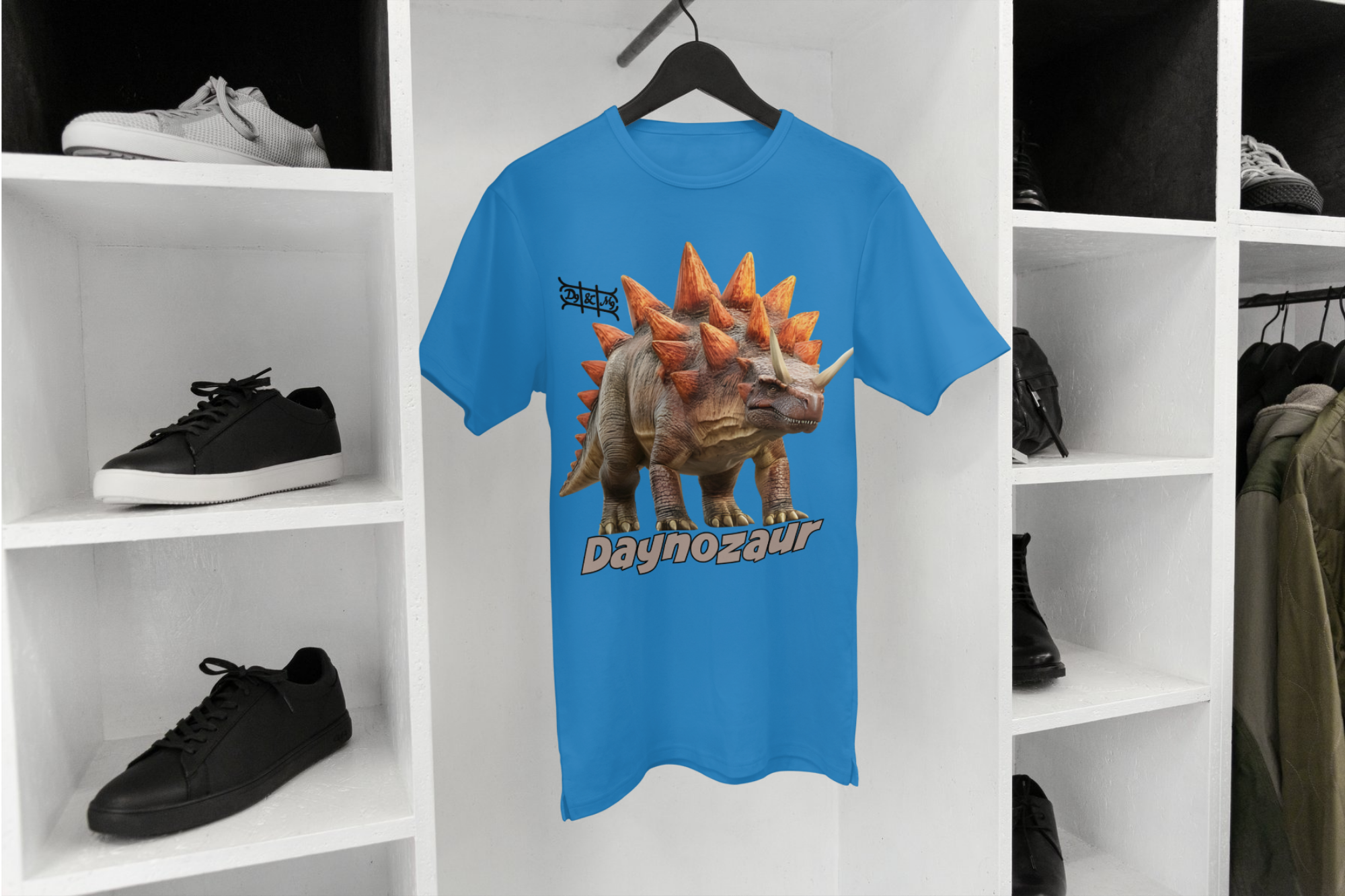 Daynozaur Stegosaurus Kinder T-Shirt | Dino Print Design