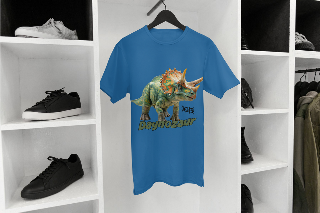 Daynozaur Triceratops Kinder T-Shirt | Dino Print Design