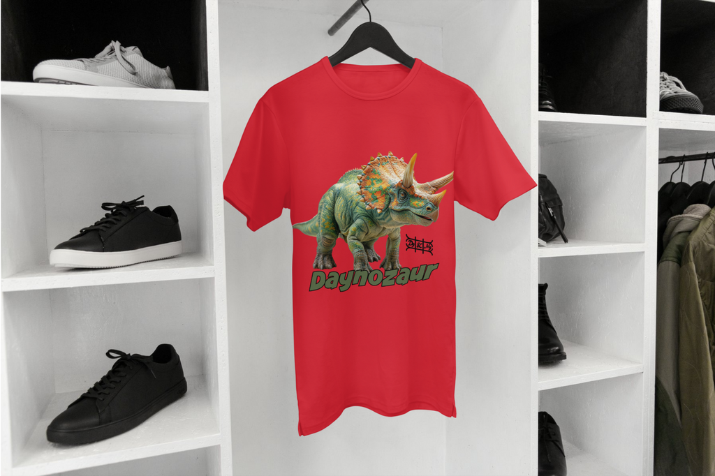 Daynozaur Triceratops Kinder T-Shirt | Dino Print Design