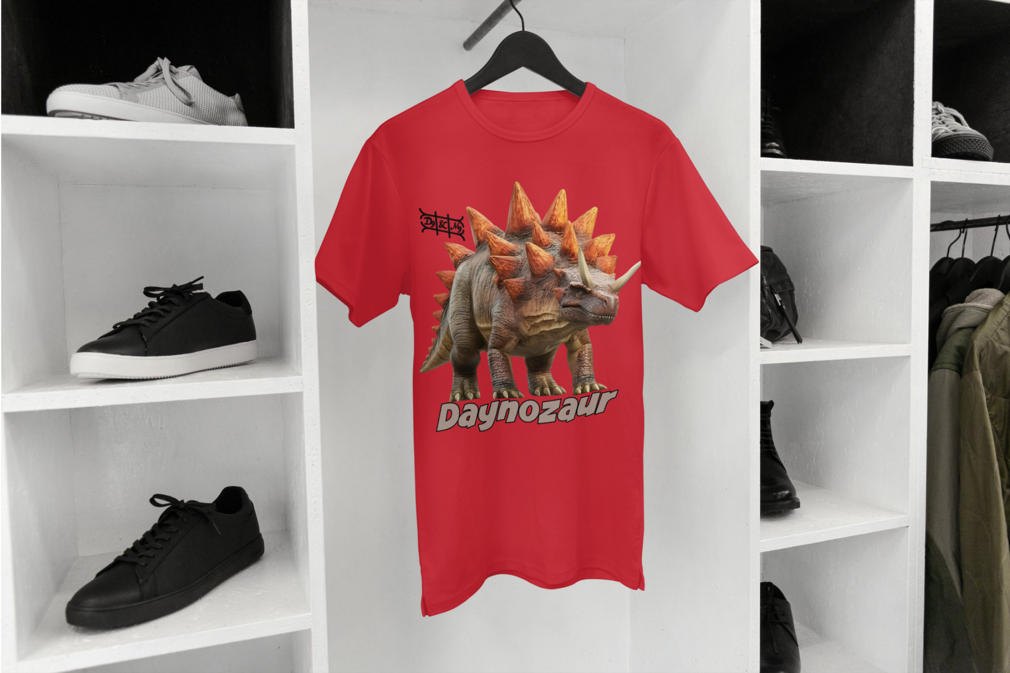 Daynozaur Stegosaurus Kinder T-Shirt | Dino Print Design