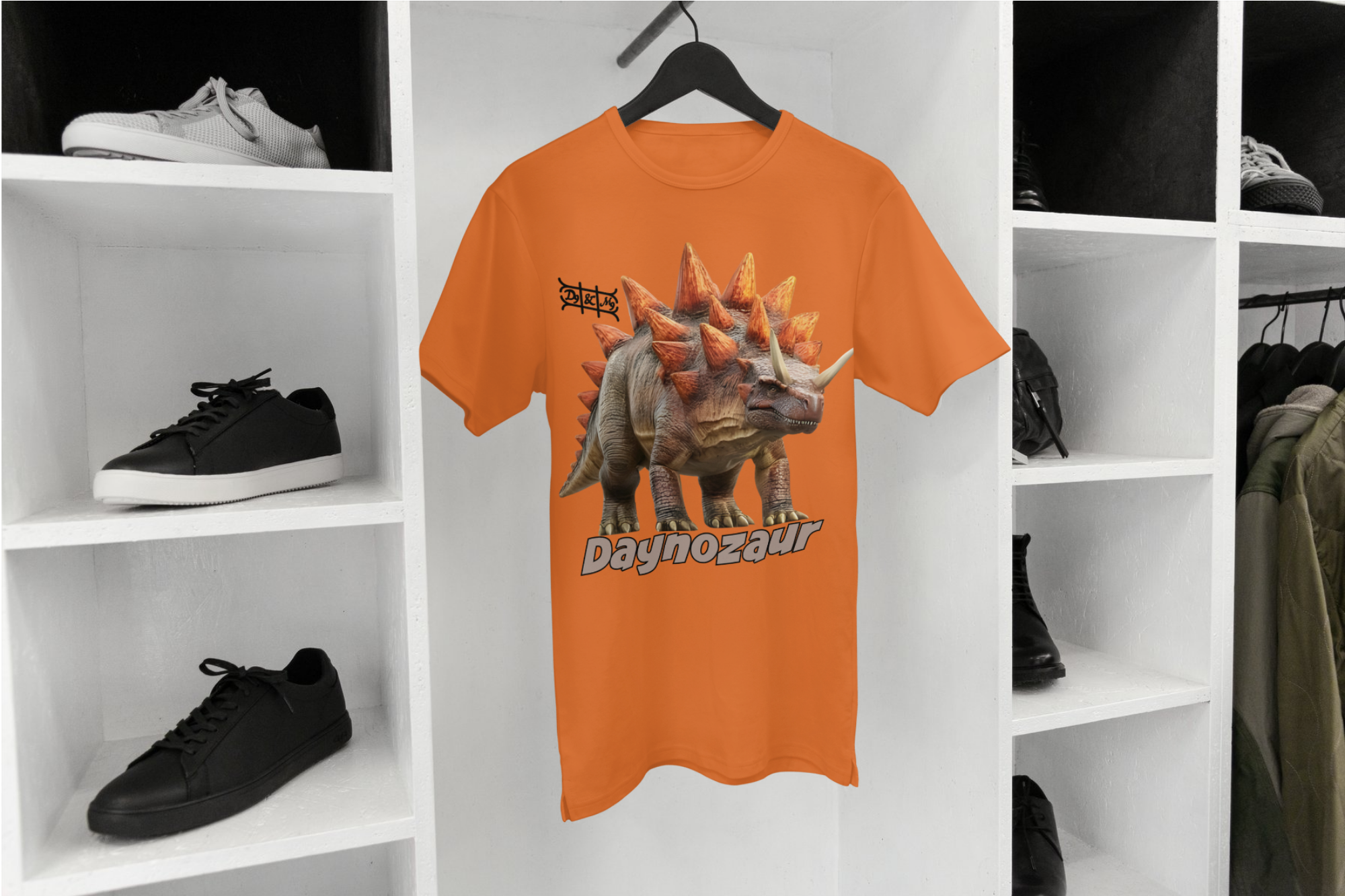 Daynozaur Stegosaurus Kinder T-Shirt | Dino Print Design