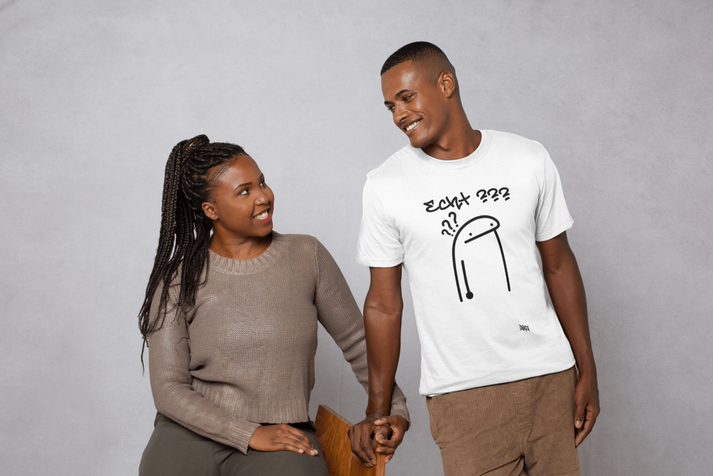 "Echt ???" Lustiges Statement T-Shirt - 100% Baumwolle