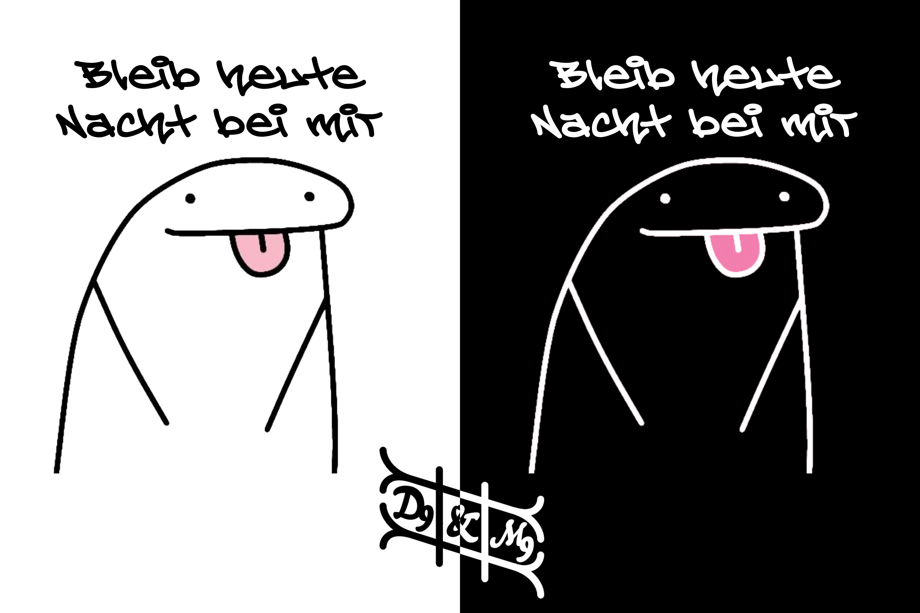 "Bleib heute Nacht bei mir" Lustiges Statement T-Shirt - 100% Baumwolle