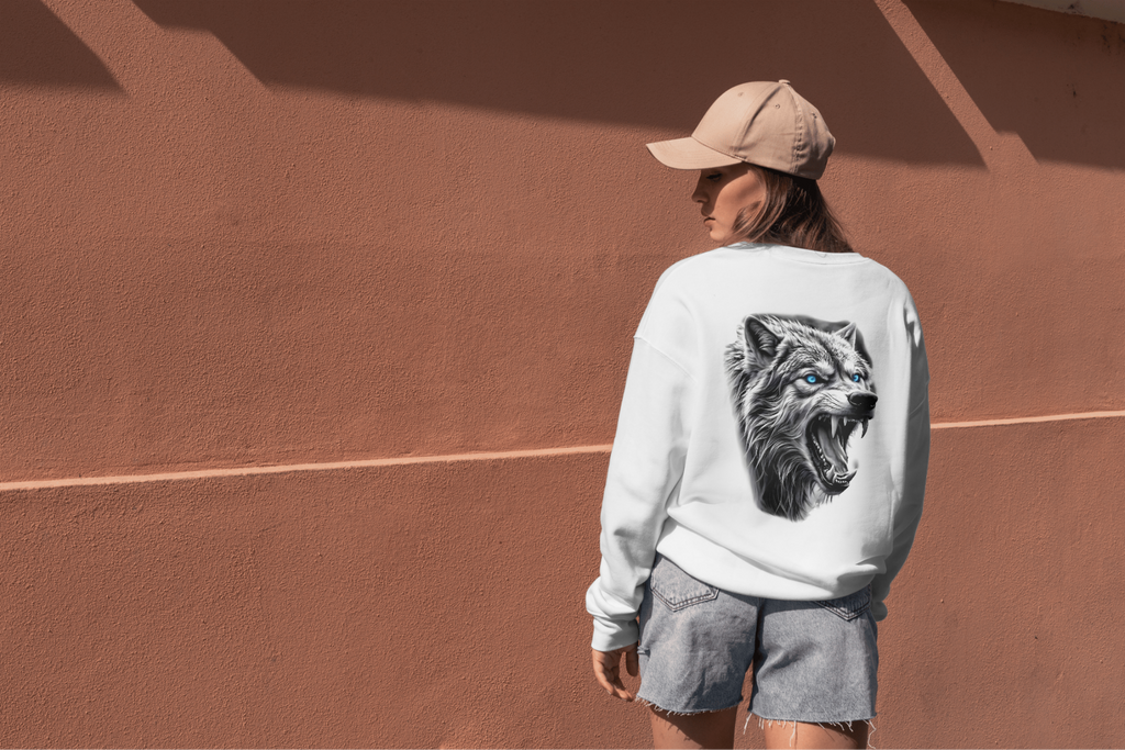 Wolf Sweatshirt - Rückseite | Tattoo Art Design