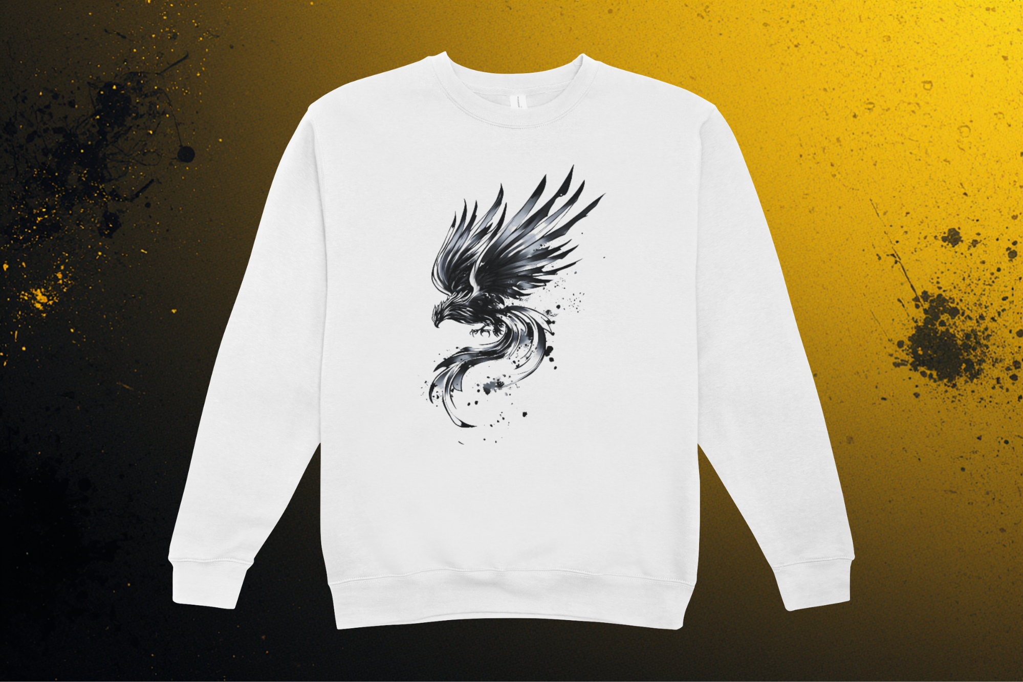 Phoenix Sweatshirt - Vorderseite | Ink Art Design