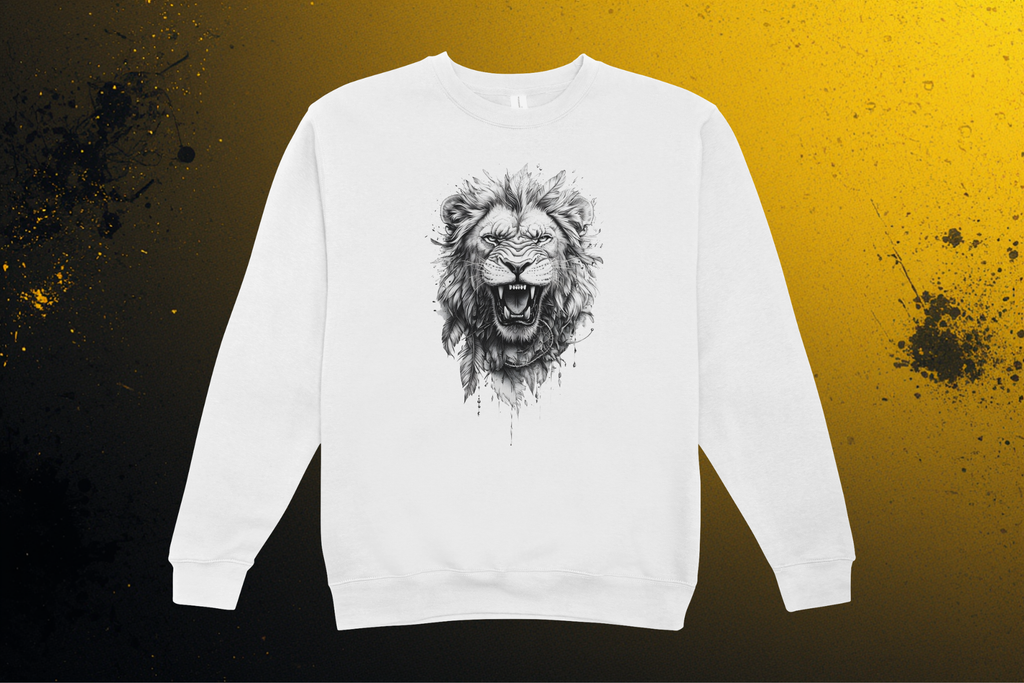 Löwe Sweatshirt - Vorderseite | Sketch Art Design