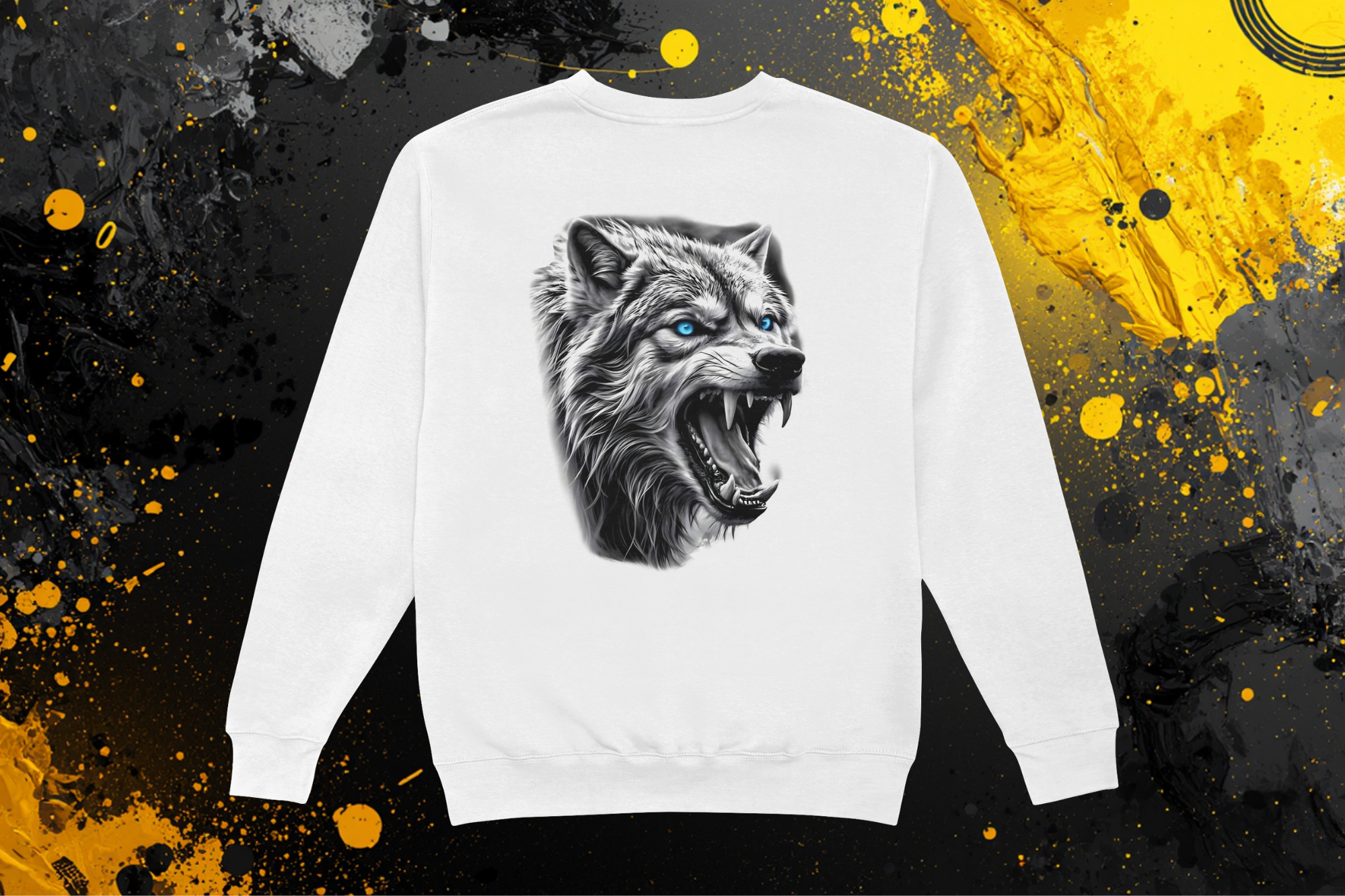 Wolf Sweatshirt - Rückseite | Tattoo Art Design
