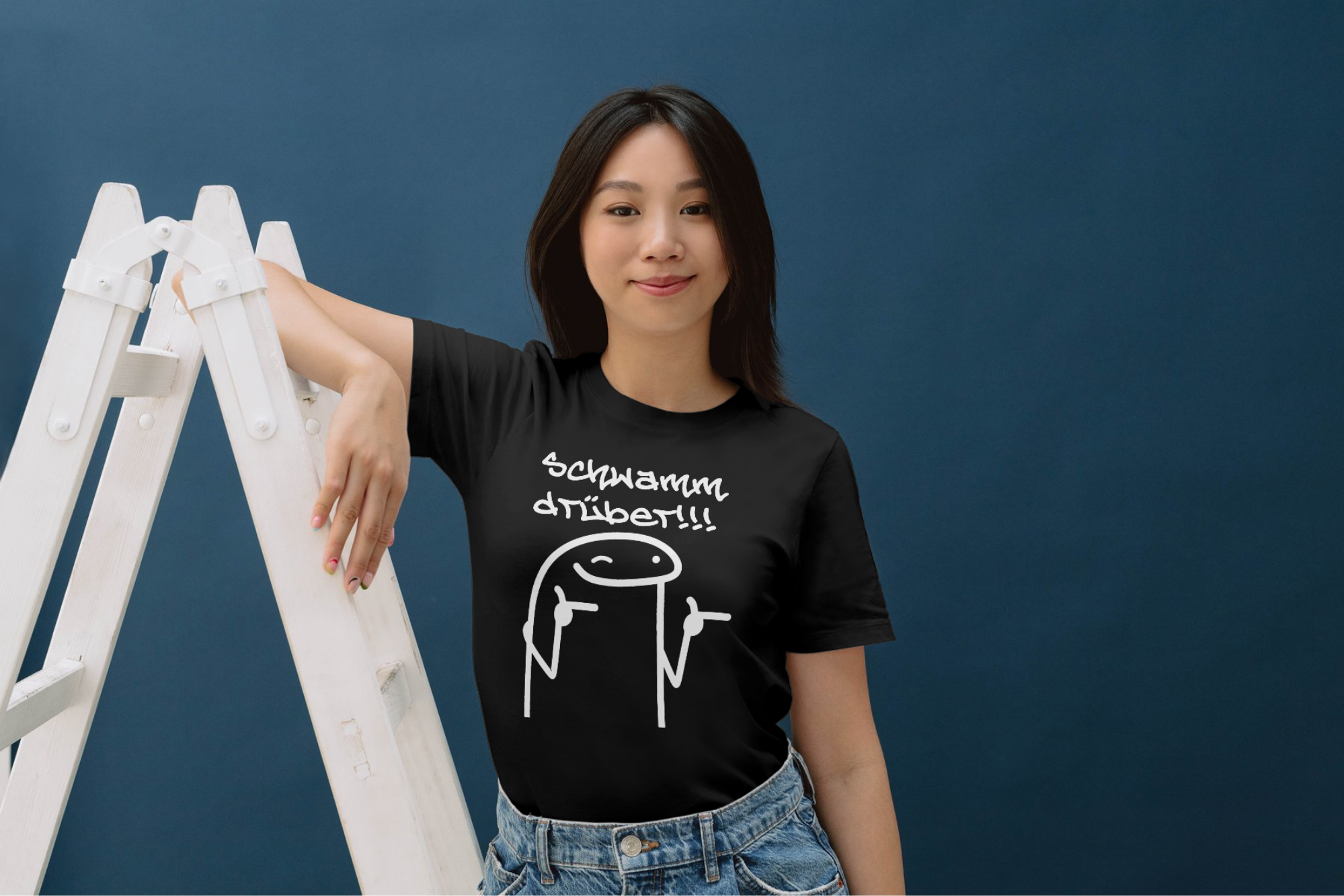 "Schwamm drüber!!!" Lustiges Statement T-Shirt - 100% Baumwolle