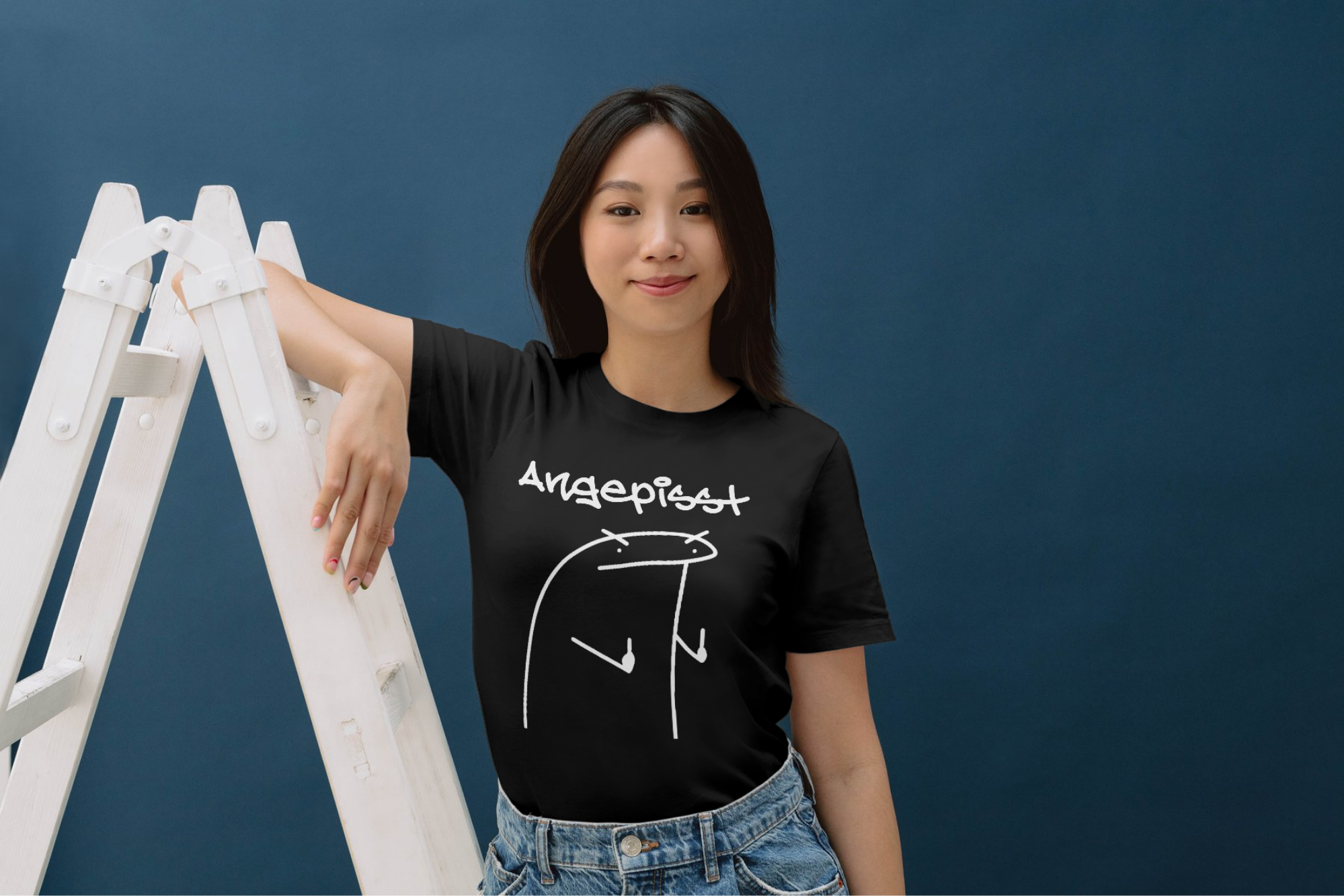"Angepisst" Lustiges Statement T-Shirt - 100% Baumwolle