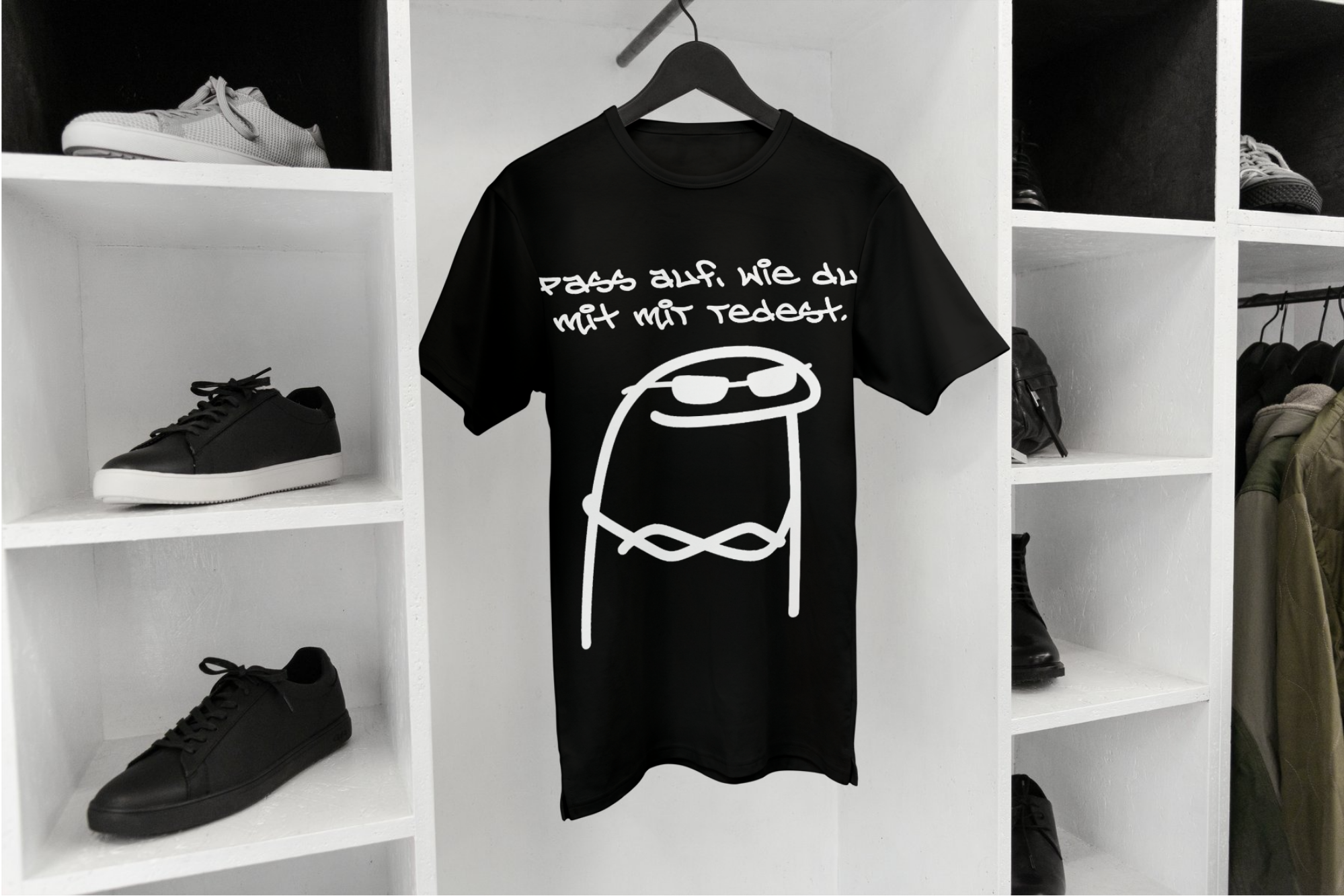 "Pass auf, wie du mit mir redest." Lustiges Statement T-Shirt - 100% Baumwolle