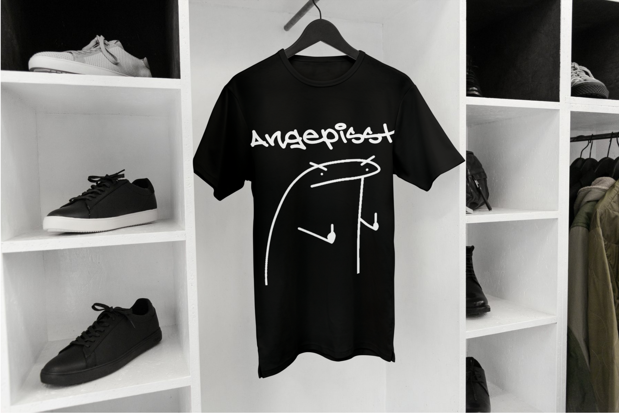 "Angepisst" Lustiges Statement T-Shirt - 100% Baumwolle