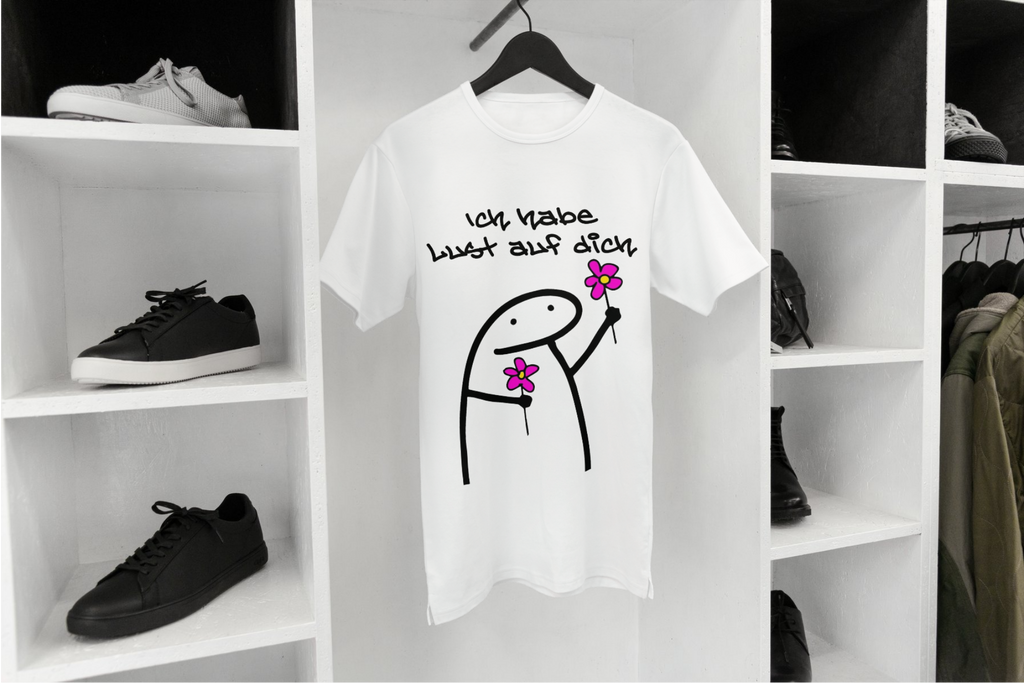"Ich habe Lust auf dich" Lustiges Statement T-Shirt - 100% Baumwolle