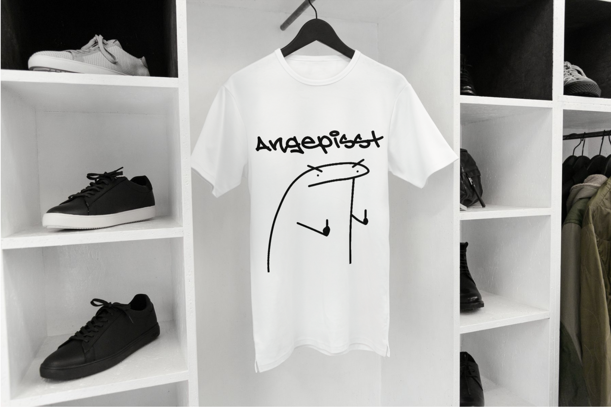 "Angepisst" Lustiges Statement T-Shirt - 100% Baumwolle